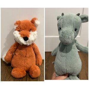 Jellycat Fox and dragon
